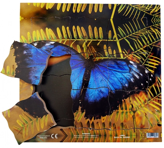 Der Schmetterling und sein Lebenszyklus - Holzlagenpuzzle 19 Teile