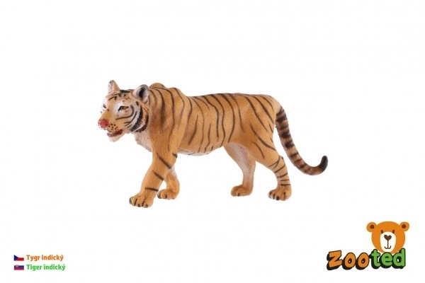 Indisch tijgerbeeldje plastic 13,5 cm in zak