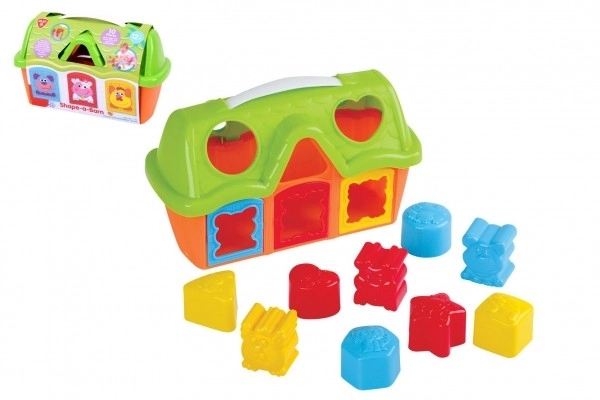 Boerderijvormpjes met 10 stuks van plastic 25x17x11cm 12m+