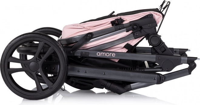 Gecombineerde kinderwagen Amore 2in1 roze marshmallow