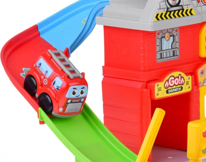 Spiraalbaan van het dak tot aan de grond