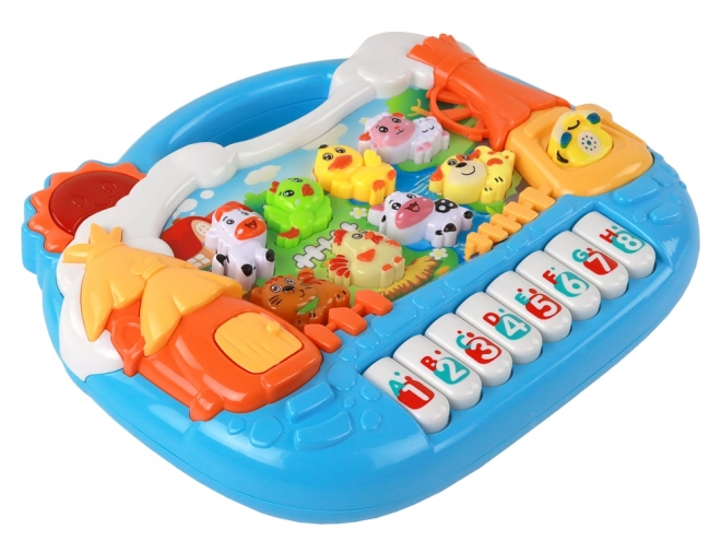 Children's Educational Piano with Animal Motifs and English Learning