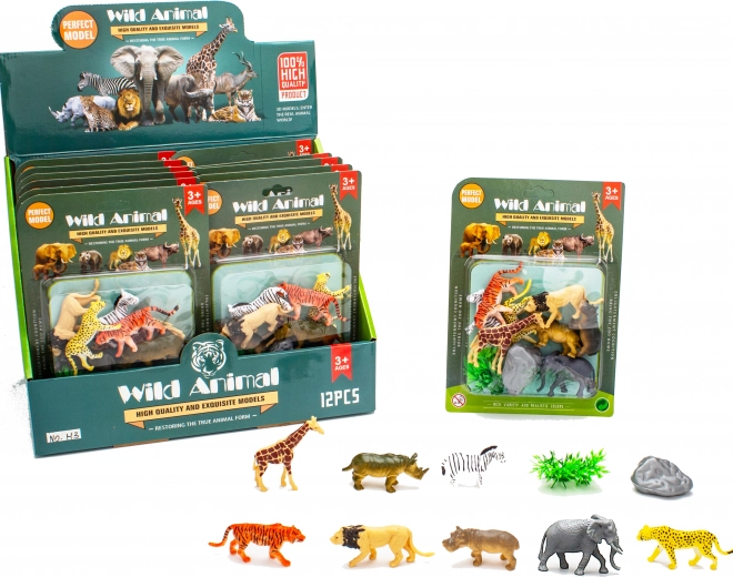 Wilde dieren set van 10 figuren 6 cm