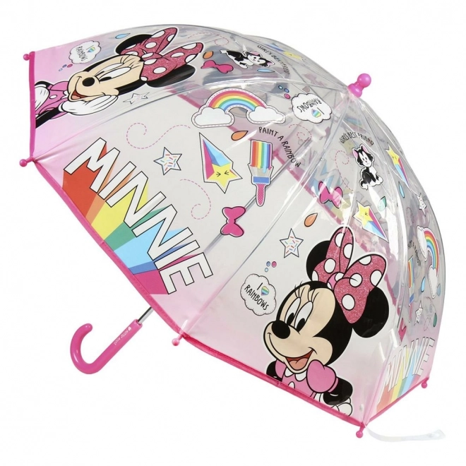 Kinderparaplu Disney Minnie doorzichtig