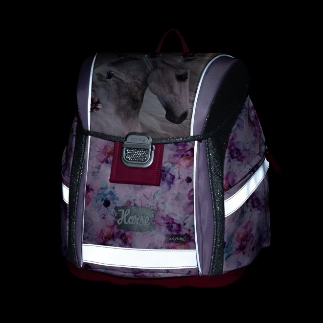OXYBAG Ensemble scolaire 3 pièces Premium Light Cheval Romantique