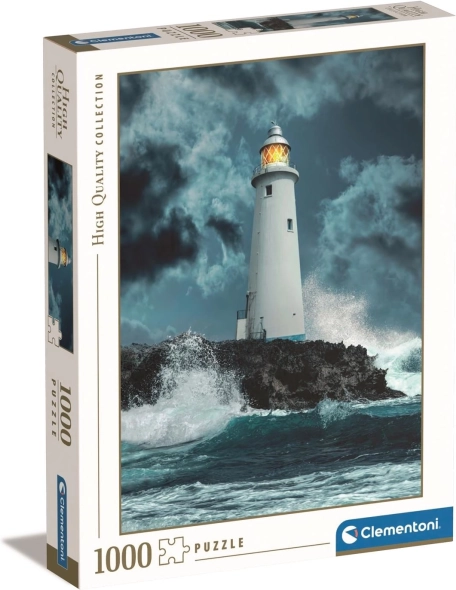 Puzzel 1000 stukjes Vuurtoren in de storm CLEMENTONI