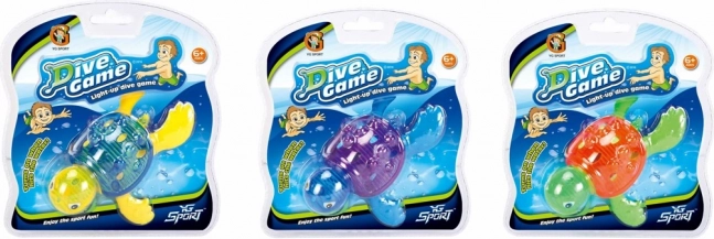 Lichtgevende duikende schildpad DIVE GAME