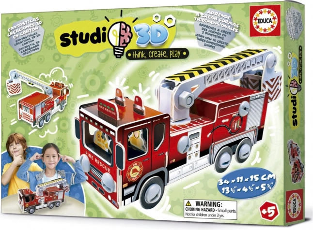 Studio 3D-model brandweerwagen EDUCA