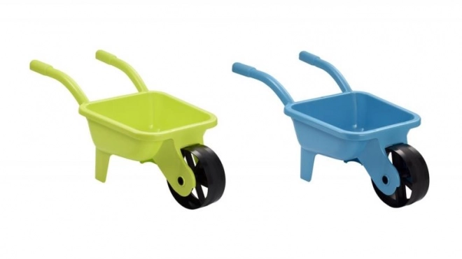 Tuin kruiwagen van kunststof, geel / blauw