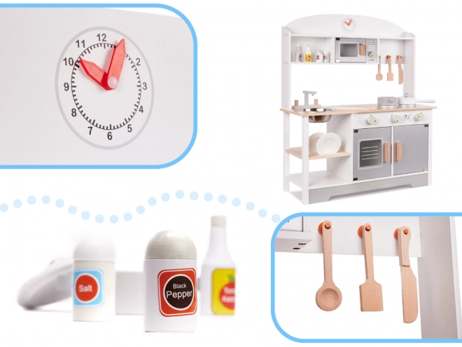 Houten kinderkeuken met accessoires