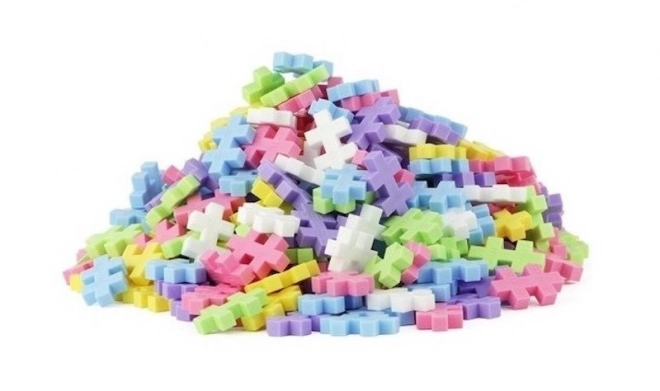 Building Kit Plus-Plus Mini Mix 600pcs (Pastel/Neon) + 2 Base Plates