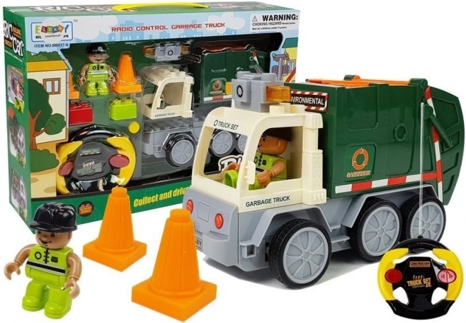 Remote-Controlled Garbage Truck with Accessories