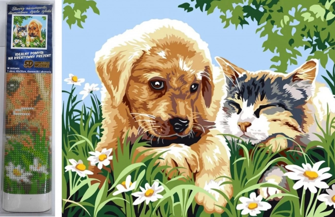 Diamantmalerei Kleine Freunde 30 × 40 cm