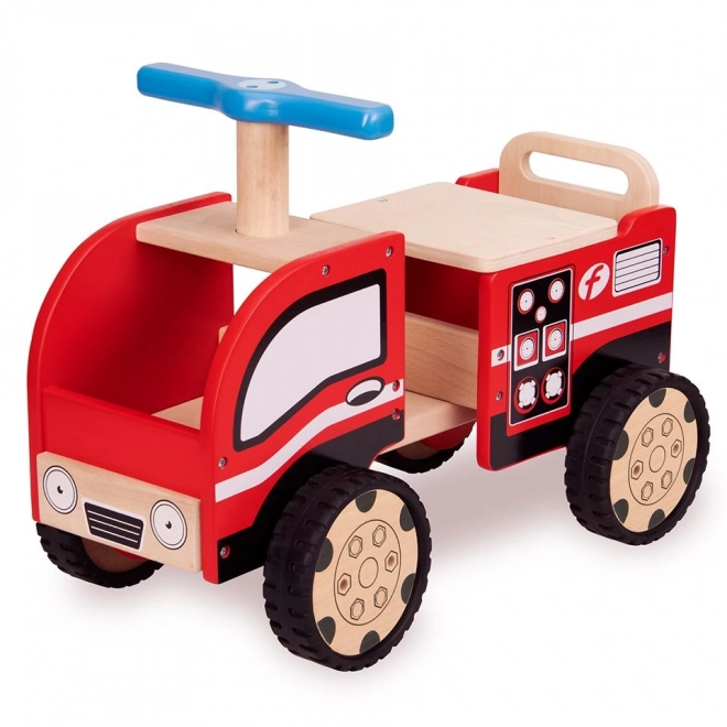 Houten loopfiets brandweerwagen