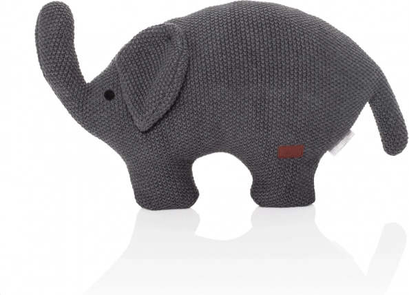 Knitted Toy Elephant, Dark Grey
