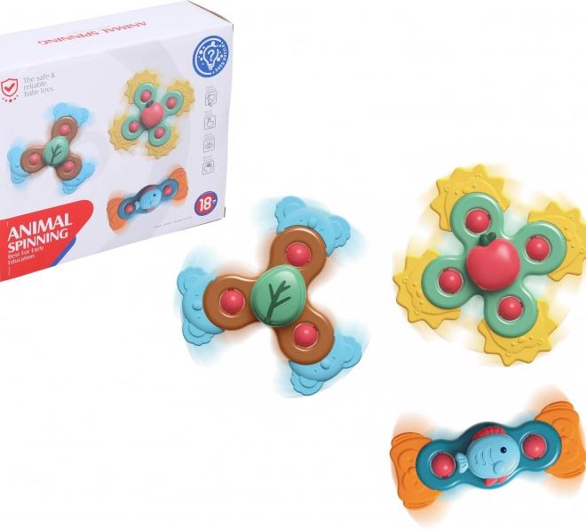 Baby spiralers - bijtspeeltjes met zuignappen 3 stuks