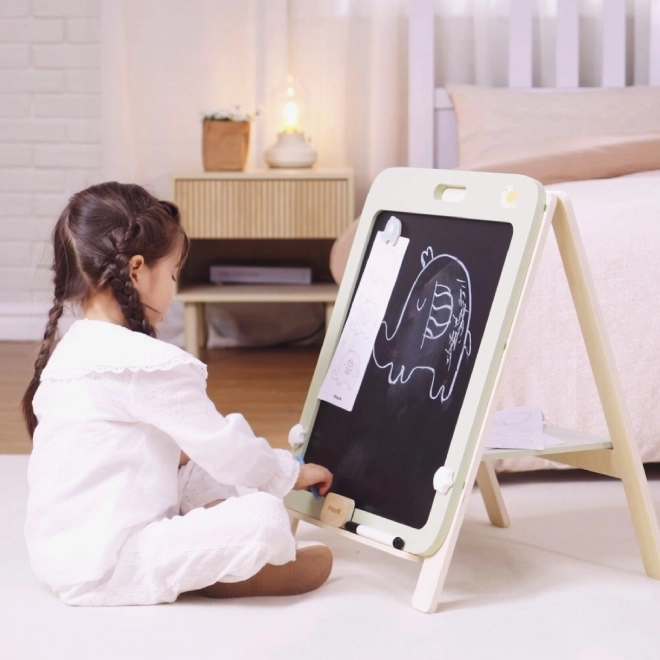 Adjustable Wooden Chalkboard for Kids