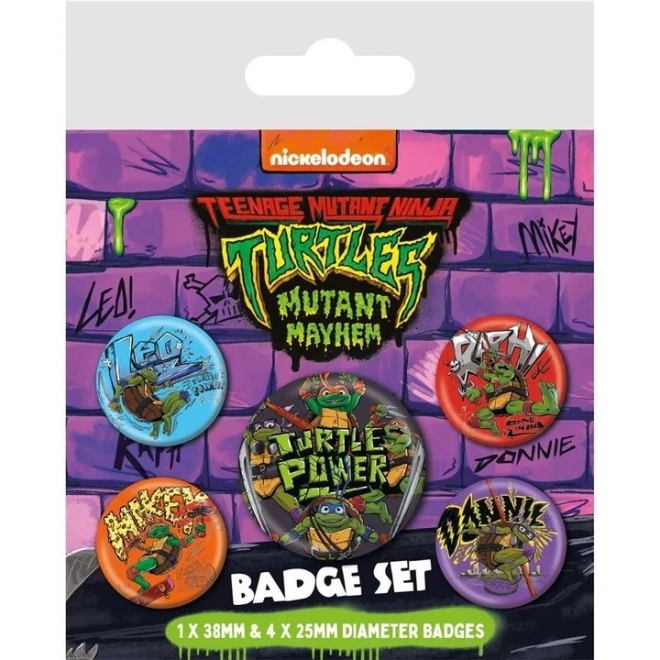 Set Ninja Schildpad Badges