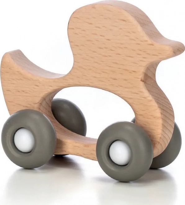 Houten rijdende eend