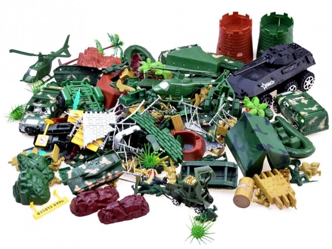 Großes Militärspielset mit Panzern und Soldaten