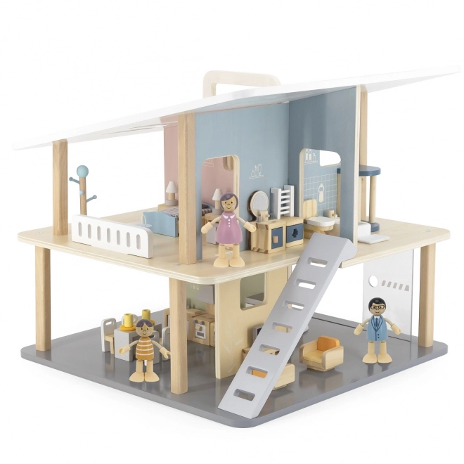 Houten poppen voor het poppenhuis