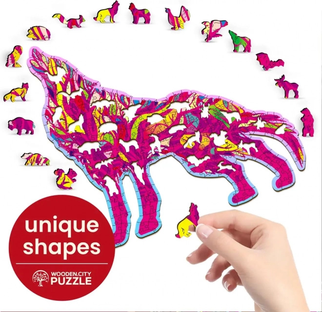 Houten puzzel Uithuilende Wolf 250 stukjes