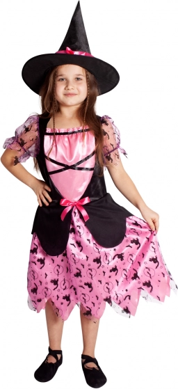 Kinderhexenkostüm rosa M