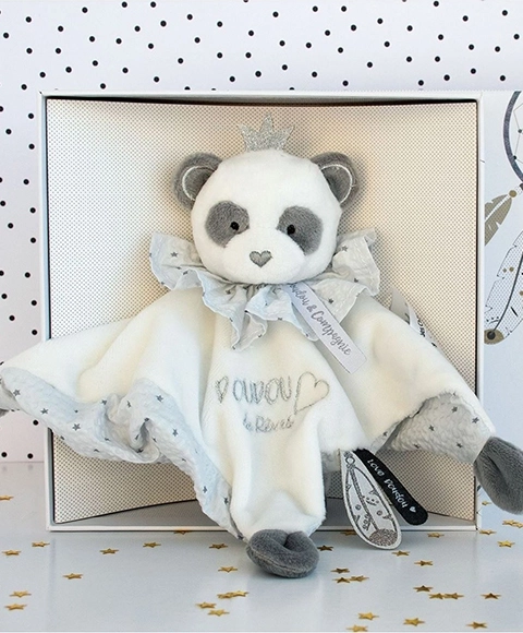 Cadeauset - pluche knuffeldoekje panda