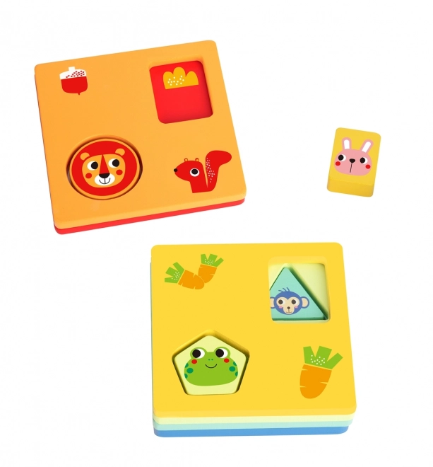 Puzzle Montessori formes et couleurs avec animaux