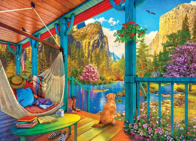 Puzzle Eurographics Hamac avec vue XL 500 pièces