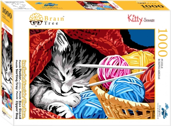 Puzzle Chaton Assoupi 1000 pièces de Brain Tree