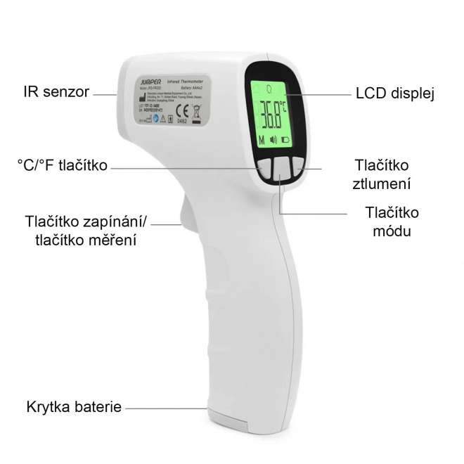 Digitale contactloze thermometer, Blauw