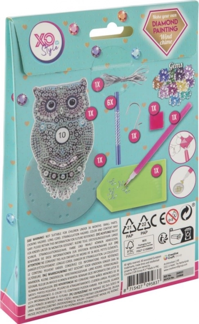 GRAFIX Diamant Schilderen Windgong Uil