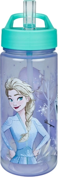 Bouteille pour enfants La Reine des Neiges avec paille