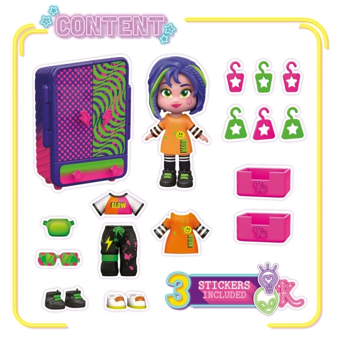 KookyLoos Doll Robin and Wardrobe