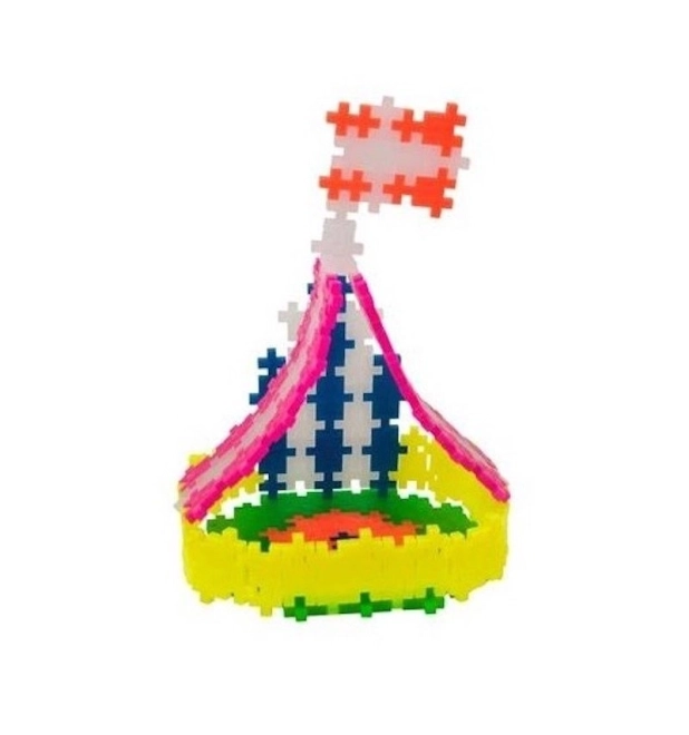 Building Kit Plus-Plus Mini Mix 600pcs (Pastel/Neon) + 2 Base Plates