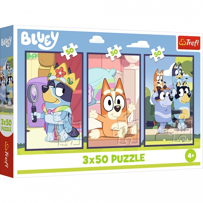 Puzzel 3x50 Familie Bluey