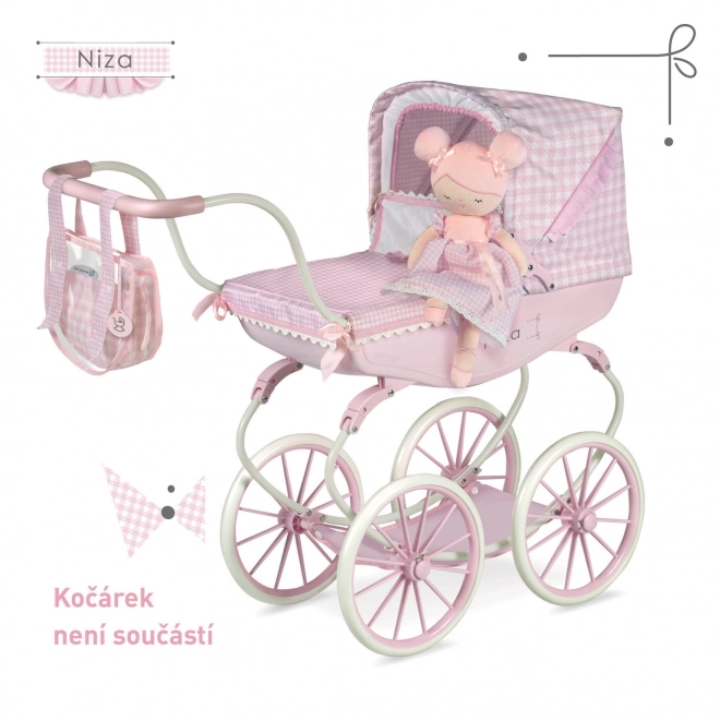 DeCuevas 20046 Pluchen pop NIZA - 36 cm met wiegje
