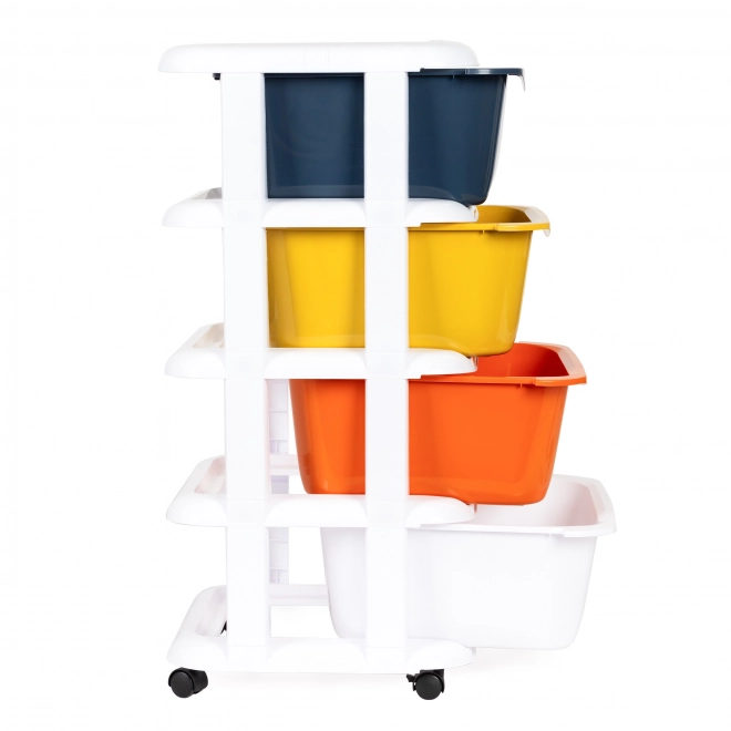 Organisateur de stockage avec 4 tiroirs en plastique coulissants