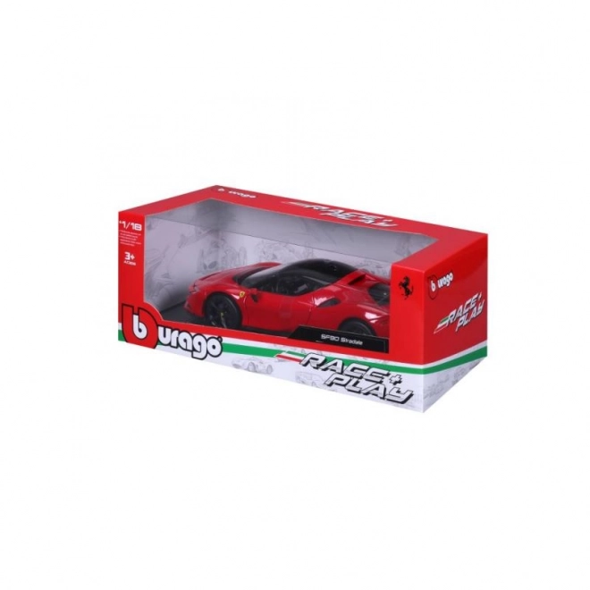 Metalen model Ferrari SF90 Stradale rood 1:18