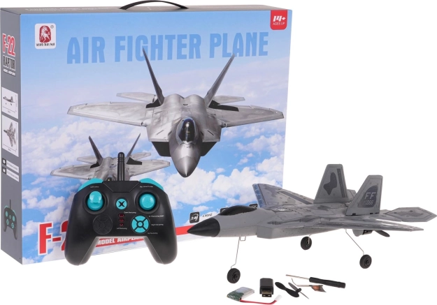 Remotely Controlled Model Airplane F-22 Raptor
