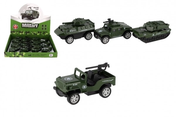 Set van militaire auto's met terugtrekfunctie