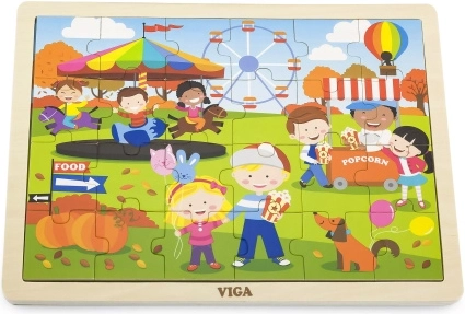 Houten puzzel VIGA herfst – 24 stukjes