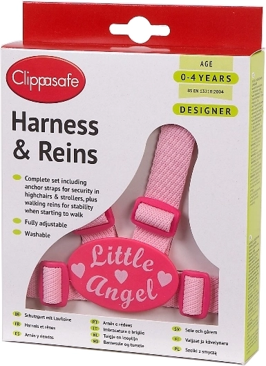 Kinderleiband en harnas CLIPPASAFE – roze