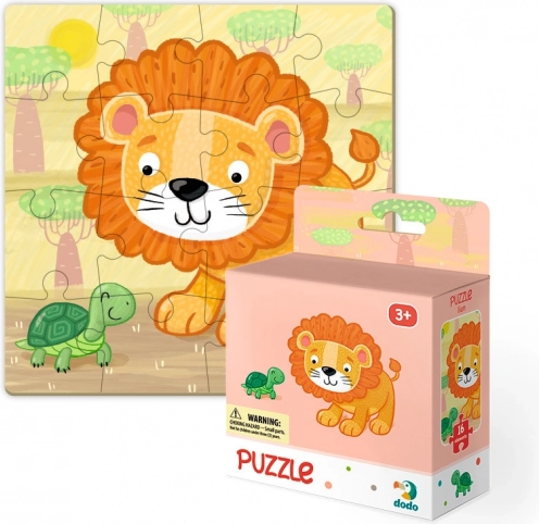 Puzzel leeuw 16 stukjes