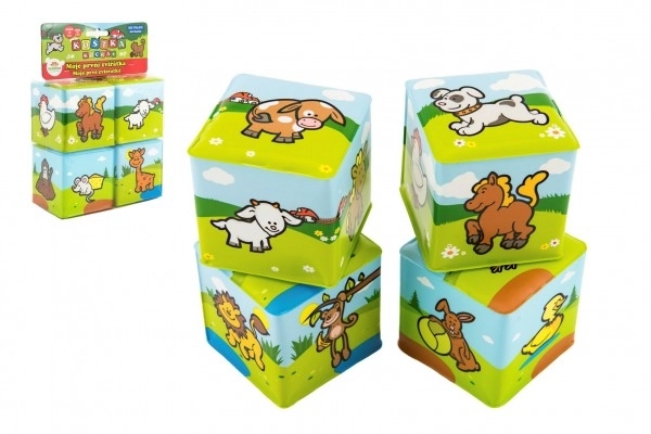 Zachte blokken Mijn eerste diertjes - 4 stuks