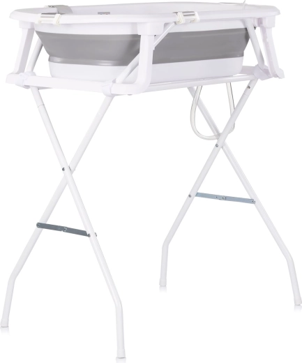 Chipolino opvouwbaar babybadje met inleg en standaard Malibu grijs