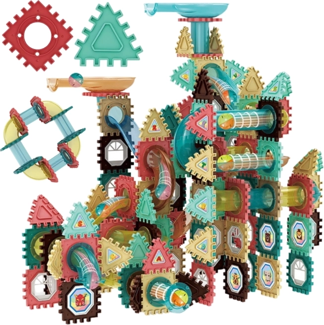 Woopie Magnetic Building Blocks 3D – Educational Marble Run 228 Pieces
