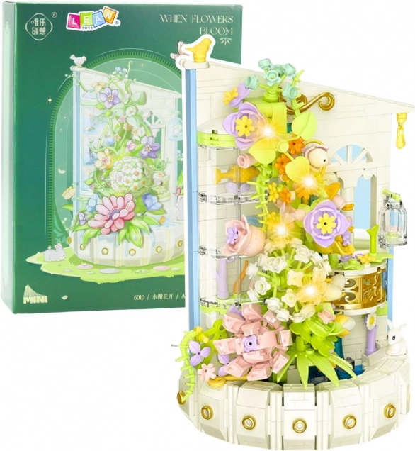 Flower Tower Building Set with LED Light