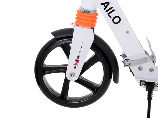 AILO faltbarer Stadtroller 200mm Räder Stoßdämpfer vorne hinten GIMME – Weiß